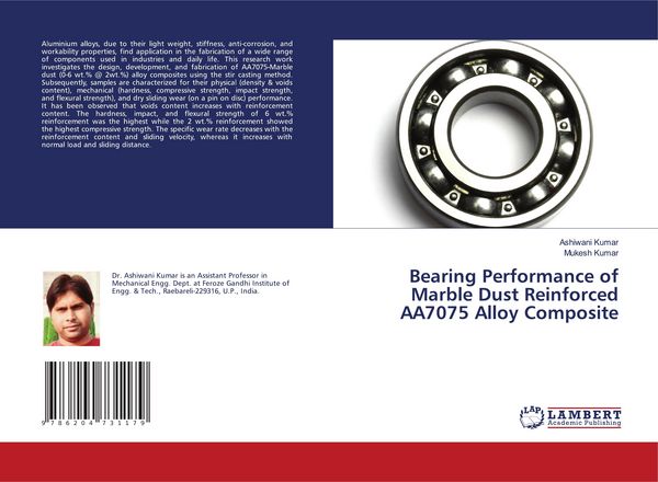 Produktbild: Bearing Performance of Marble Dust Reinforced AA7075 Alloy Composite