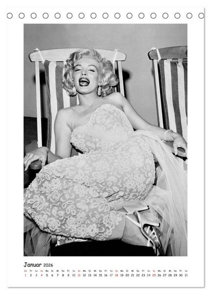 Produktbild: Marilyn Monroe. Weltstar und Sexsymbol (Tischkalender 2026 DIN A5 hoch), CALVENDO Monatskalender