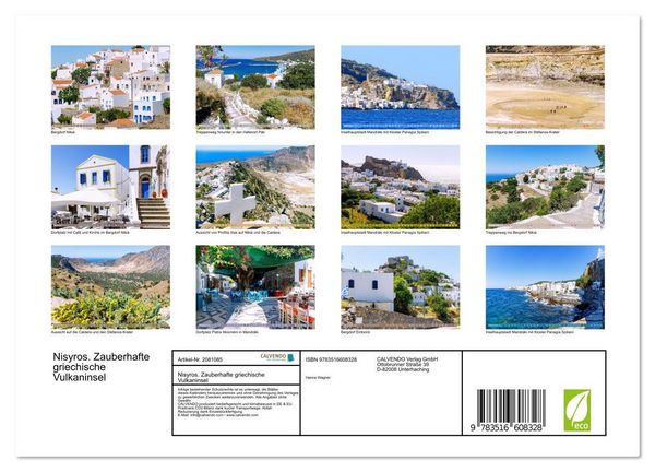Produktbild: Nisyros. Zauberhafte griechische Vulkaninsel (Wandkalender 2026 DIN A4 quer), CALVENDO Monatskalender