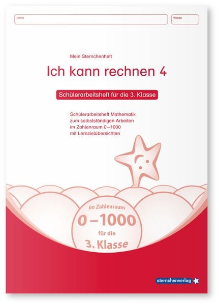 Ich kann rechnen 4 - Schülerarbeitsheft für die 3. Klasse, Taschenbuch von Sternchenverlag GmbH,Katrin Langhans, Sternchenverlag, 978-3-939293-27-9
