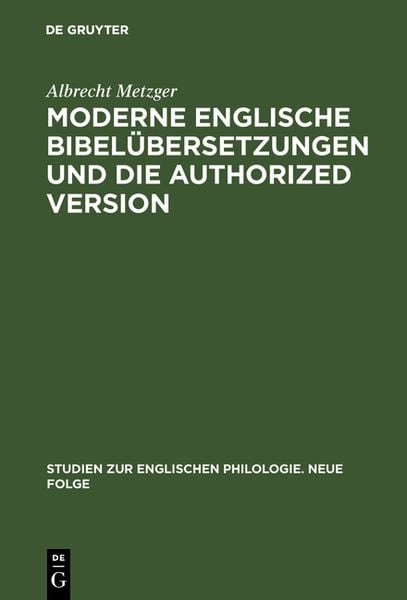 Produktbild: Moderne englische Bibel&uuml;bersetzungen und die Authorized Version
