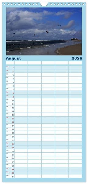 Produktbild: Familienplaner 2026 - St. Peter Ording 2026 mit 5 Spalten (Wandkalender, 21 x 45 cm) CALVENDO