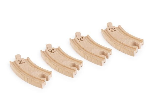 Produktbild: Kurze Eisenbahnkurvenschienen, 4 Stück