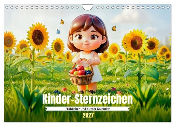 Kinder‐Sternzeichen - Fröhlicher und bunter Kalender (Wandkalender 2027 DIN A4 quer), CALVENDO Monatskalender