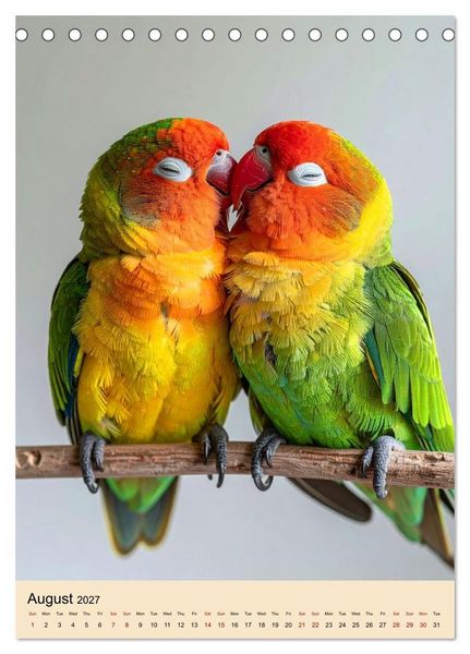Produktbild: Little Birds in Love (Desk Calendar 2027 DIN A5 portrait), CALVENDO 12 Month DeskCalendar