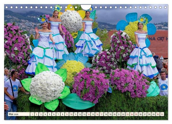 Produktbild: Blumenfest auf Madeira (Wandkalender 2026 DIN A4 quer), CALVENDO Monatskalender