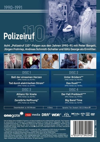 Produktbild: Polizeiruf 110 - Box 18 (DDR TV-Archiv) mit Sammelr&uuml;cken [4 DVDs]