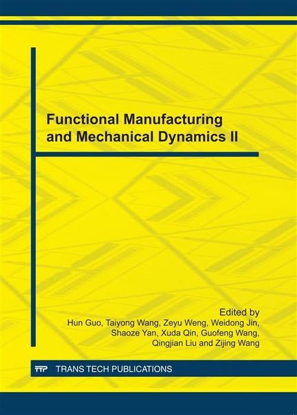 Produktbild: Functional Manufacturing and Mechanical Dynamics II