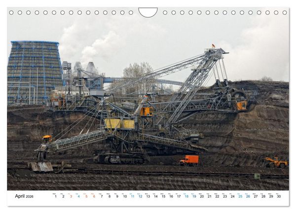 Produktbild: Mining machines in action - Various open-pit mines (Wall Calendar 2026 DIN A4 landscape), CALVENDO 12 Month Wall Calendar