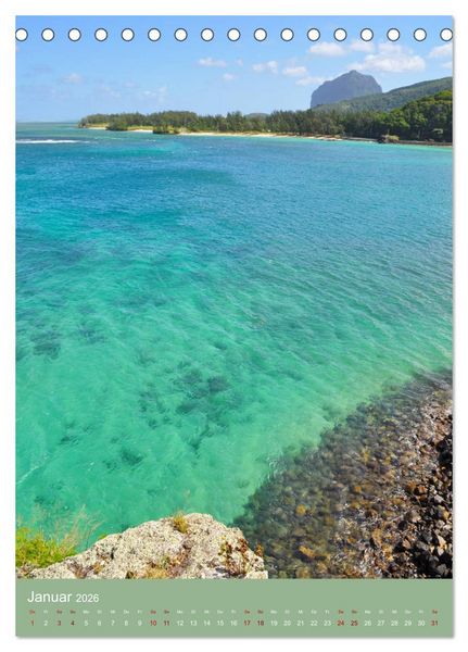 Produktbild: Erlebe mit mir das Inselparadies Mauritius (Tischkalender 2026 DIN A5 hoch), CALVENDO Monatskalender