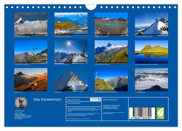 Produktbild: Das Kitzsteinhorn (Wandkalender 2026 DIN A4 quer), CALVENDO Monatskalender