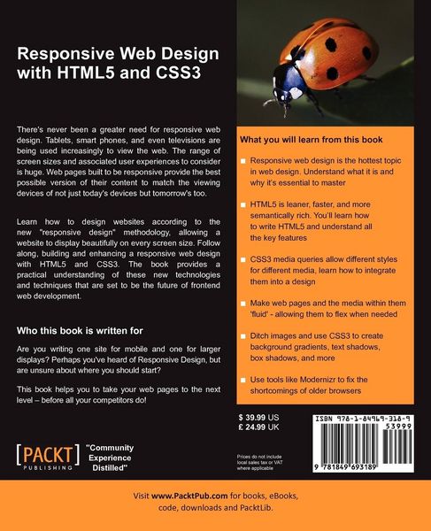 Produktbild: Responsive Web Design with Html5 and Css3