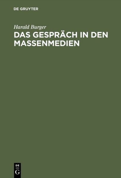 Produktbild: Das Gespr&auml;ch in den Massenmedien
