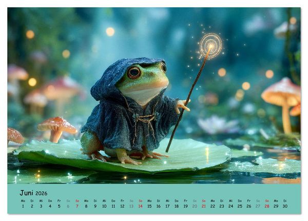 Produktbild: Magischer M&auml;rchenwald - Kinderkalender mit Tier-Zauberern (Wandkalender 2026 DIN A4 quer), CALVENDO Monatskalender