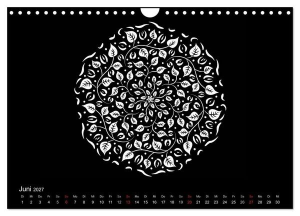 Produktbild: Entspannung und Ruhe durch Mandalas (Wandkalender 2027 DIN A4 quer), CALVENDO Monatskalender