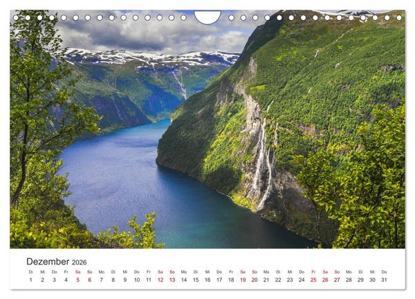 Produktbild: Wasserf&auml;lle in Norwegen (Wandkalender 2026 DIN A4 quer), CALVENDO Monatskalender