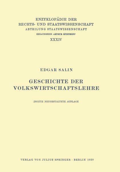 Produktbild: Geschichte der Volkswirtschaftslehre