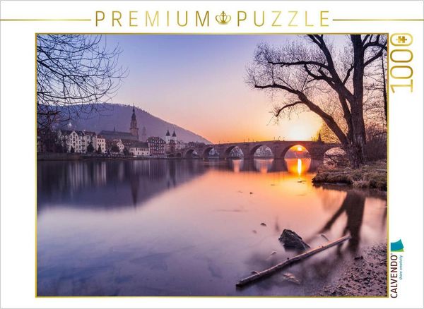 CALVENDO Puzzle Sonnenuntergang bei Heidelberg | 1000 Teile Lege-Größe 64 × 48 cm Foto-Puzzle für glückliche Stunden