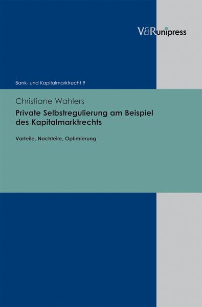 Produktbild: Private Selbstregulierung am Beispiel des Kapitalmarktrechts