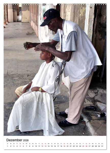 Produktbild: Cuba Coiffeur - Frisch frisiert in Havanna (hochwertiger Premium Wandkalender 2026 DIN A2 hoch), Kunstdruck in Hochglanz