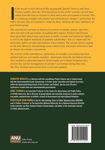 Produktbild: Caretaker Conventions in Australasia