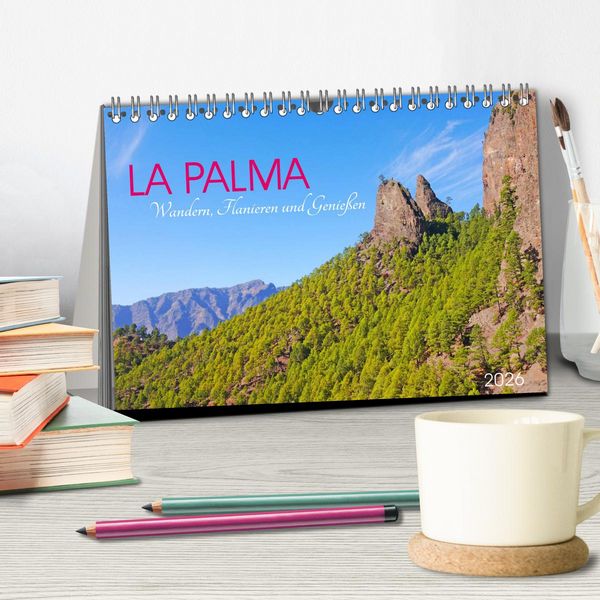 Produktbild: La Palma. Wandern, Flanieren und Genie&szlig;en (Tischkalender 2026 DIN A5 quer), CALVENDO Monatskalender