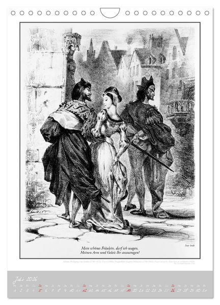 Produktbild: Faust - Weltliteraturkalender (Wandkalender 2026 DIN A4 hoch), CALVENDO Monatskalender