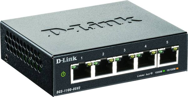 D-Link DGS-1100-05V2/E DGS-1100-05V2 Netzwerk Switch 5 Port 1 GBit/s