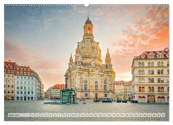 Produktbild: Dresden - zeitlose Sch&ouml;nheit (hochwertiger Premium Wandkalender 2026 DIN A2 quer), Kunstdruck in Hochglanz