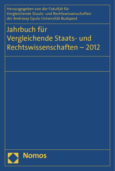 Produktbild: Jahrbuch f&uuml;r Vergleichende Staats- und Rechtswissenschaften - 2012