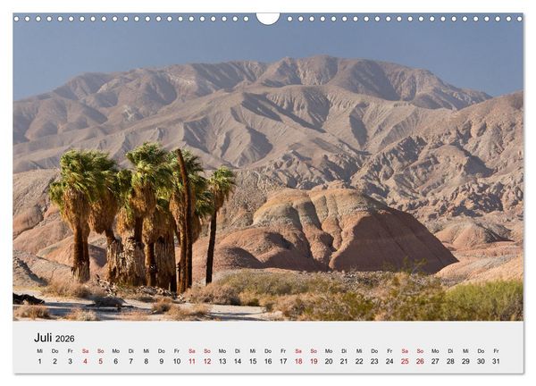 Produktbild: Kalifornien - K&uuml;sten und W&uuml;sten, St&auml;dte und Berge (Wandkalender 2026 DIN A3 quer), CALVENDO Monatskalender