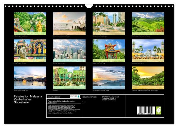 Produktbild: Faszination Malaysia Zauberhaftes S&uuml;dostasien (Wandkalender 2026 DIN A3 quer), CALVENDO Monatskalender