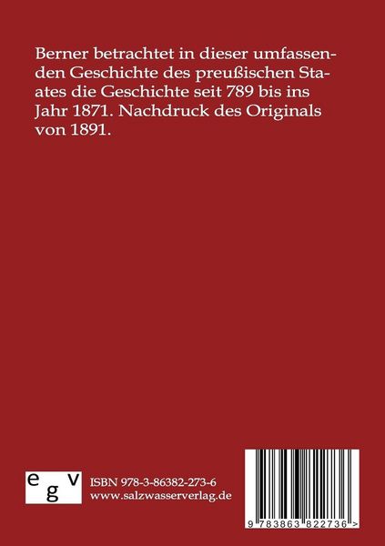 Produktbild: Geschichte des Preu&szlig;ischen Staates