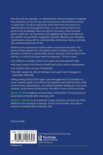 Produktbild: Distinguishing Clinical from Upper Level Management in Social Work