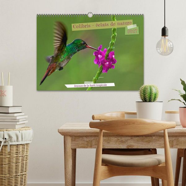 Produktbild: Colibris &ndash; &eacute;clats de nature (Calendrier mural 2027 DIN A3 vertical), CALVENDO calendrier mensuel