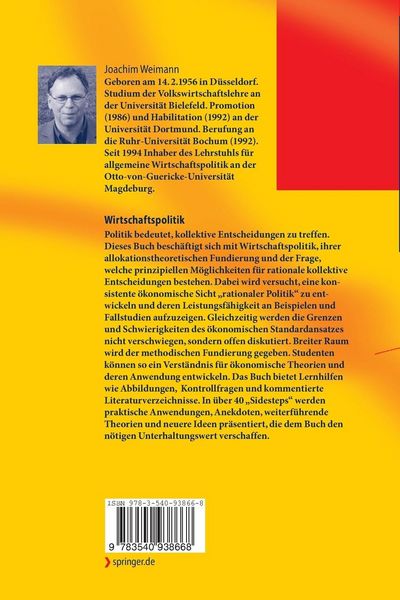 Produktbild: Wirtschaftspolitik