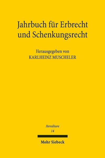 Produktbild: Jahrbuch f&uuml;r Erbrecht und Schenkungsrecht