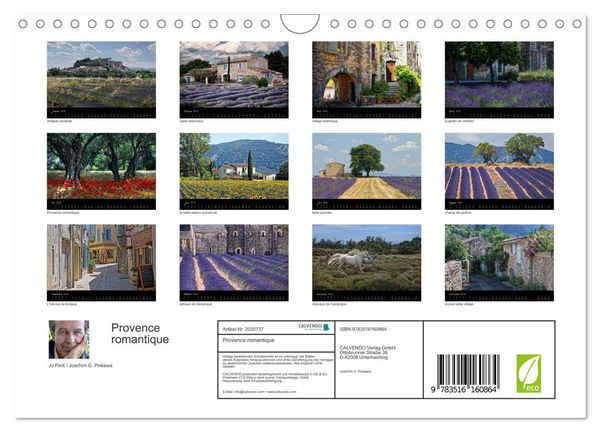 Produktbild: Provence romantique (Wandkalender 2026 DIN A4 quer), CALVENDO Monatskalender