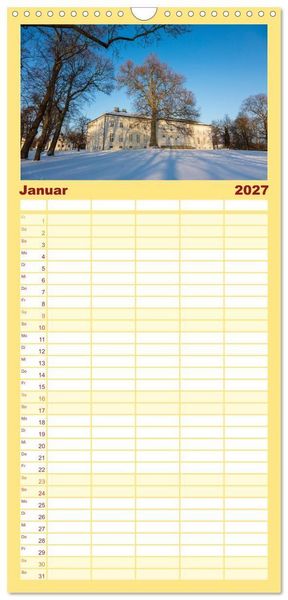 Produktbild: Familienplaner 2027 - Schl&ouml;sser und G&auml;rten in Brandenburg mit 5 Spalten (Wandkalender, 21 x 45 cm) CALVENDO