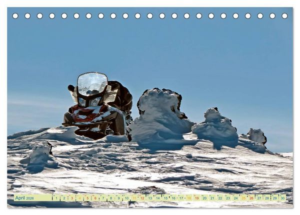 Produktbild: Schneemobil - so cool (Tischkalender 2026 DIN A5 quer), CALVENDO Monatskalender