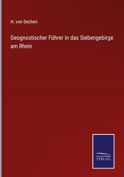 Produktbild: Geognostischer F&uuml;hrer in das Siebengebirge am Rhein