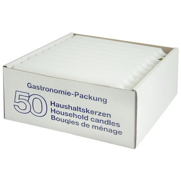 Haushaltskerzen weiß 21x195mm 50 Stück