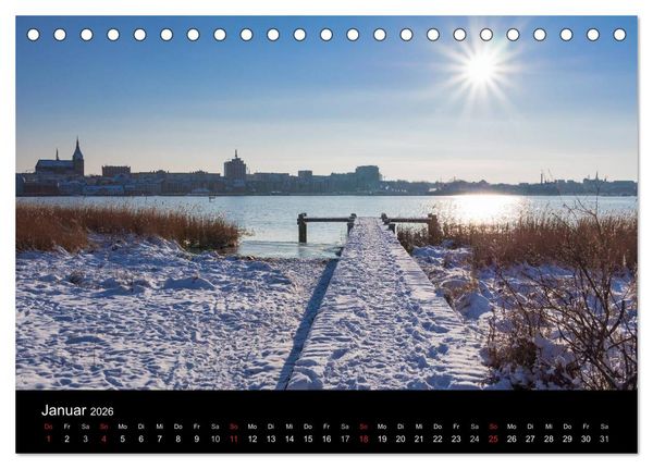 Produktbild: Unterwegs in der Hansestadt Rostock (Tischkalender 2026 DIN A5 quer), CALVENDO Monatskalender