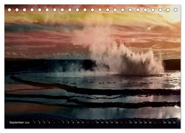 Produktbild: Yellowstone Nationalpark. Tanz auf dem Vulkan (Tischkalender 2026 DIN A5 quer), CALVENDO Monatskalender