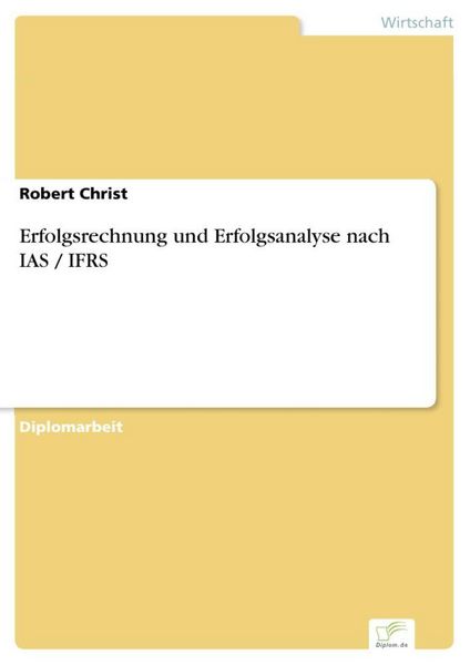 Produktbild: Erfolgsrechnung und Erfolgsanalyse nach IAS / IFRS
