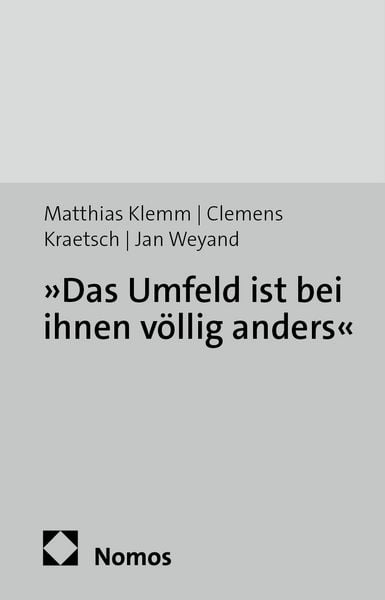 Produktbild: &raquo;Das Umfeld ist bei ihnen v&ouml;llig anders&laquo;
