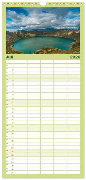 Produktbild: Familienplaner 2026 - Ecuador - Naturparadies am &Auml;quator mit 5 Spalten (Wandkalender, 21 x 45 cm) CALVENDO