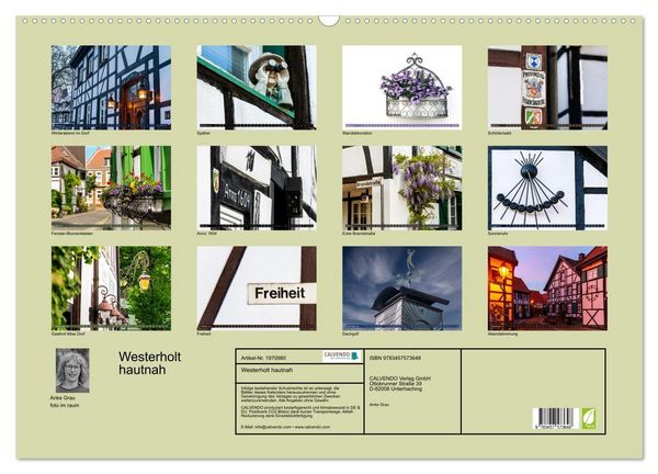 Produktbild: Westerholt hautnah (Wandkalender 2026 DIN A2 quer), CALVENDO Monatskalender