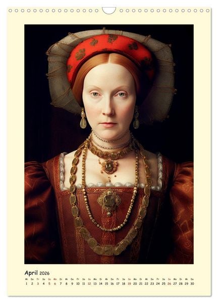 Produktbild: Mittelalter Portraits. Inspiriert vom K&ouml;nigshaus der Tudors (Wandkalender 2026 DIN A3 hoch), CALVENDO Monatskalender
