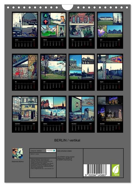 Produktbild: BERLIN / vertikal (Wandkalender 2027 DIN A4 hoch), CALVENDO Monatskalender